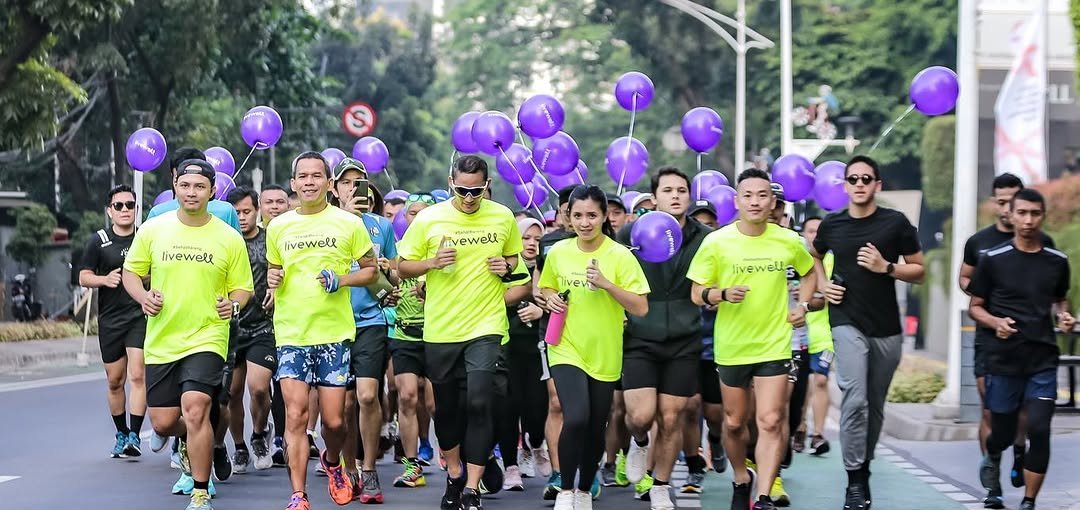 Komunitas Livewell lari pagi bersama